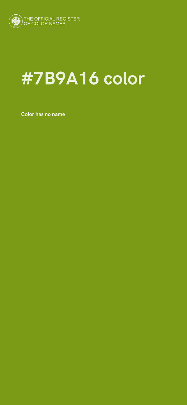 #7B9A16 color image