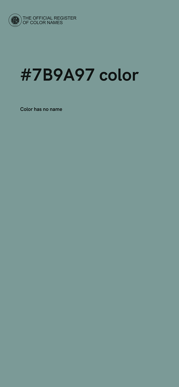 #7B9A97 color image