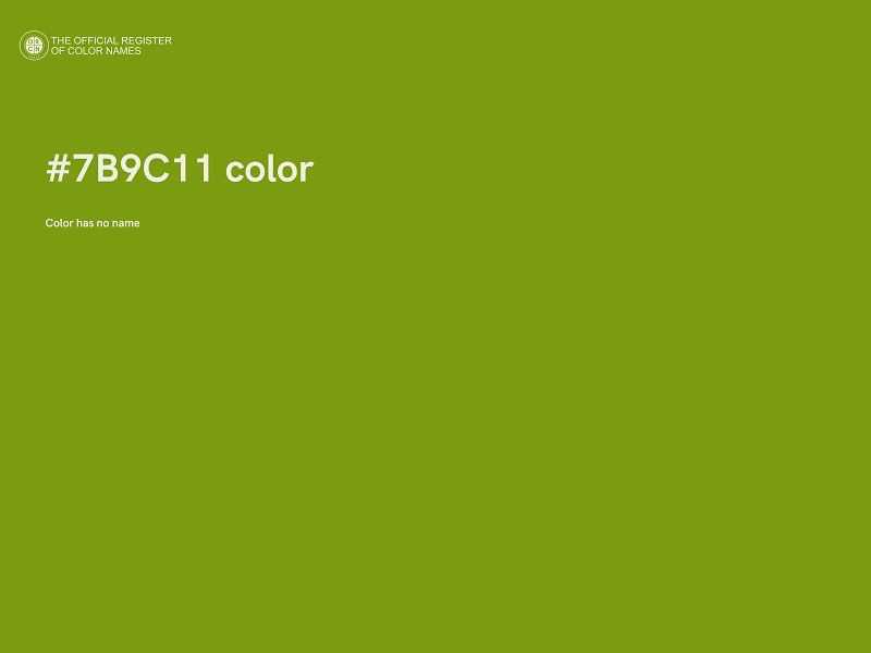#7B9C11 color image
