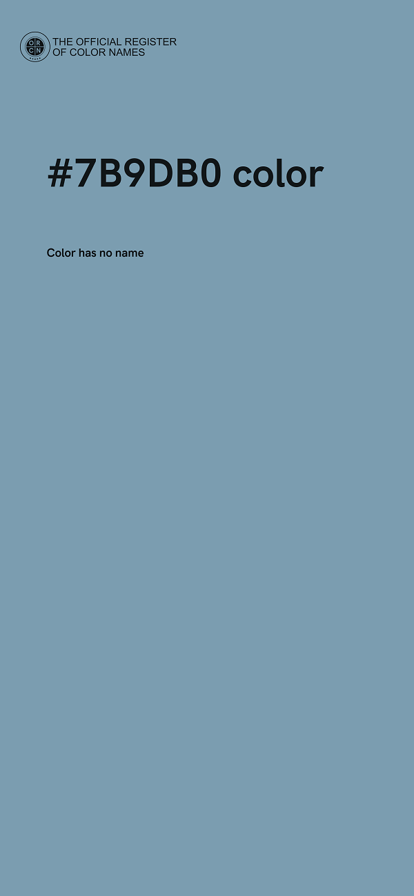 #7B9DB0 color image
