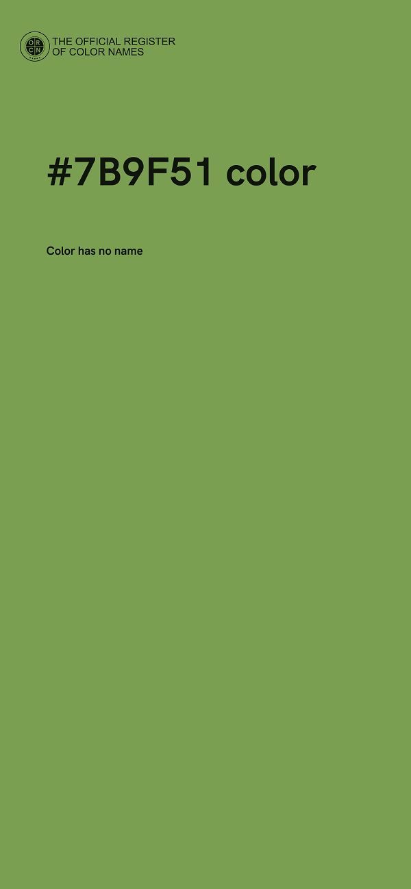 #7B9F51 color image