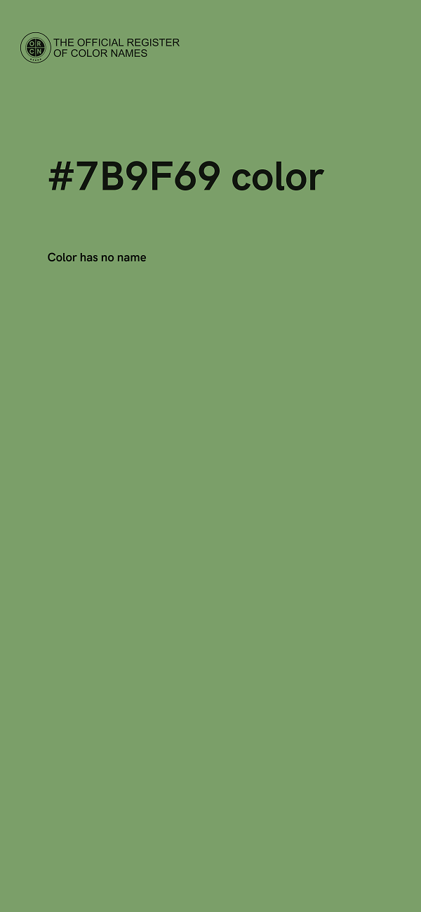 #7B9F69 color image