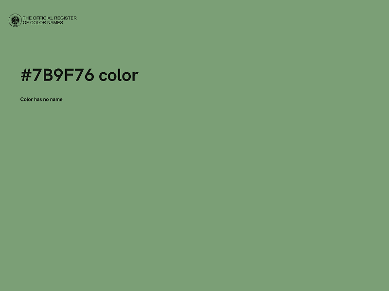 #7B9F76 color image