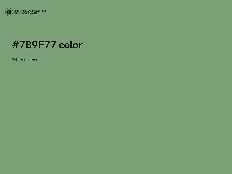 #7B9F77 color image