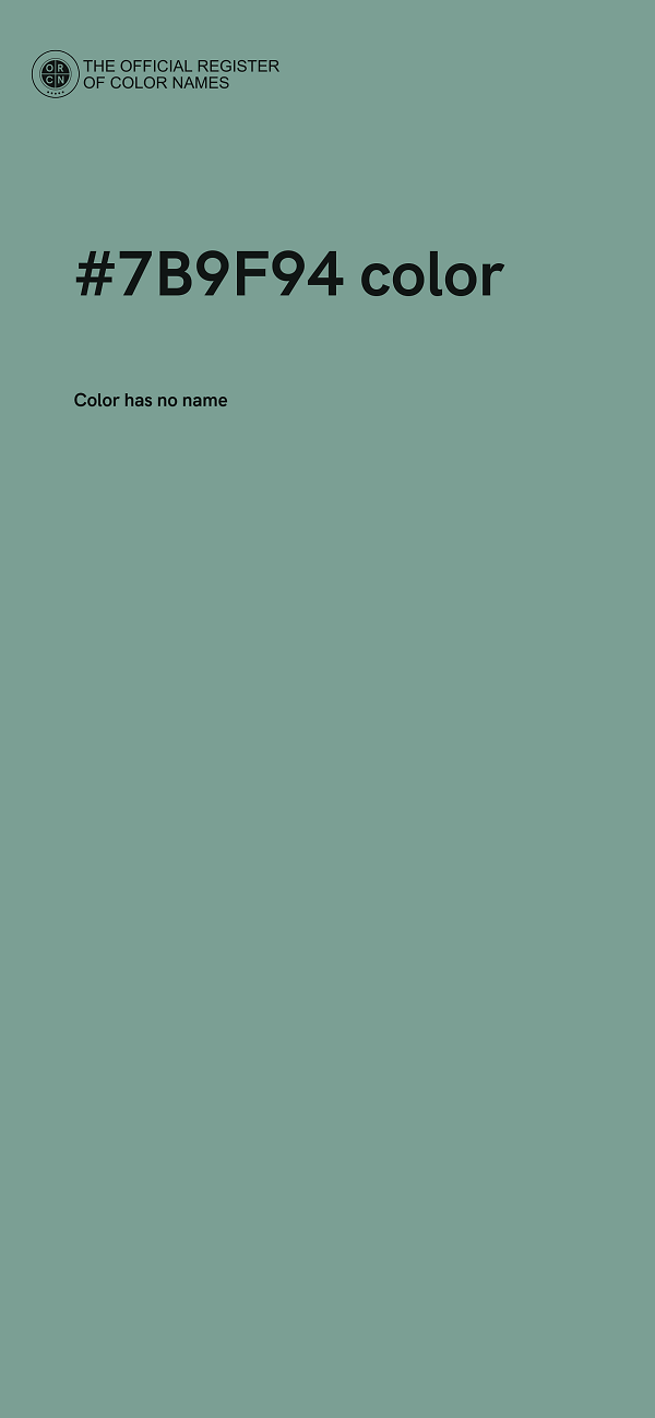 #7B9F94 color image