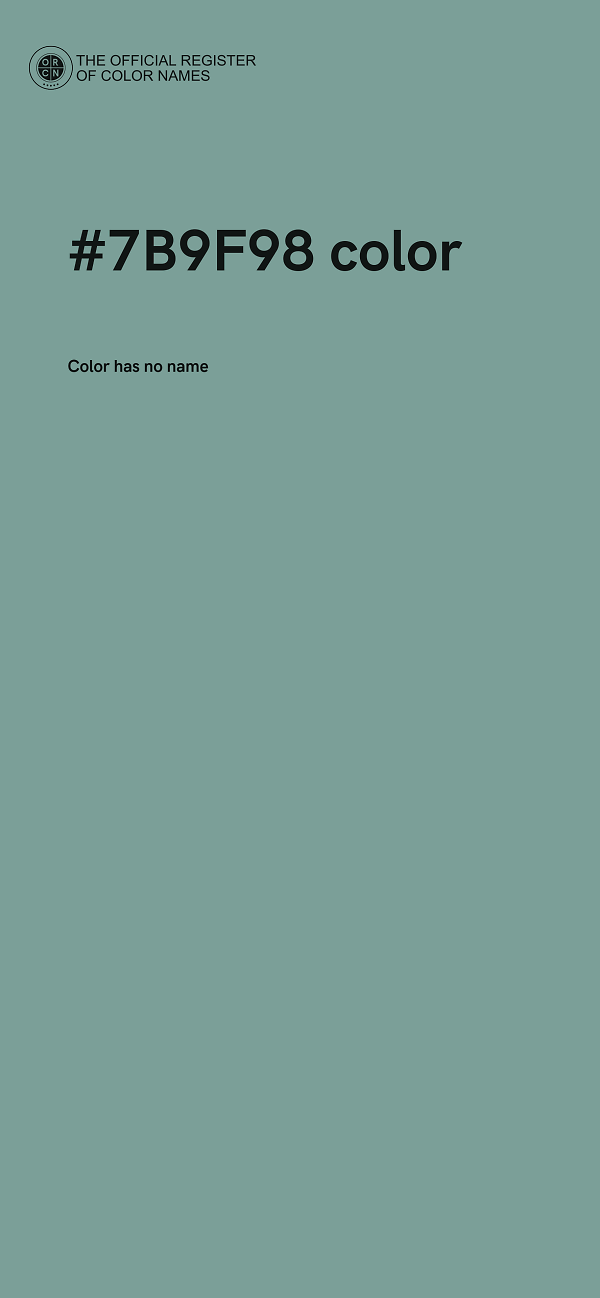 #7B9F98 color image