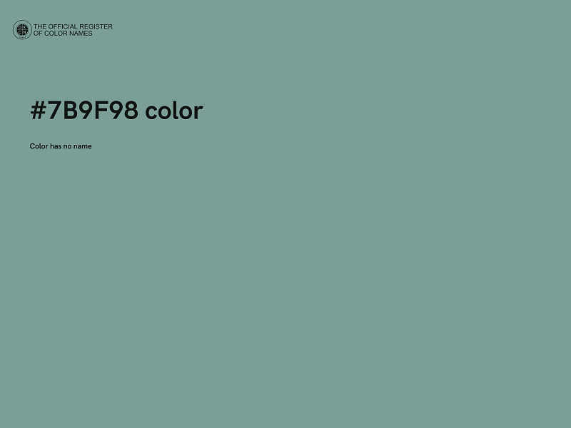 #7B9F98 color image