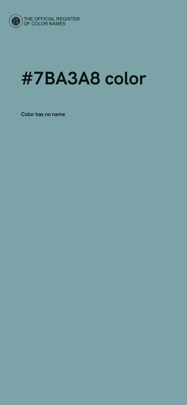#7BA3A8 color image