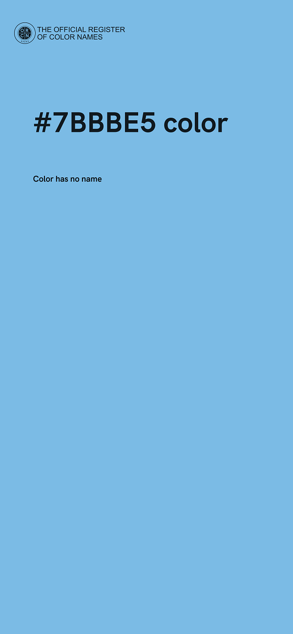 #7BBBE5 color image