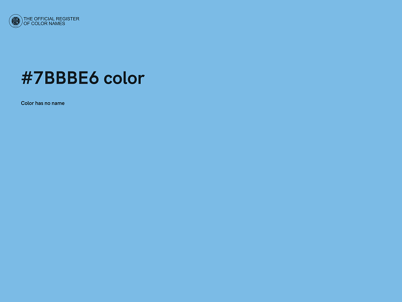 #7BBBE6 color image