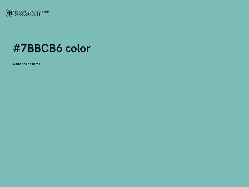#7BBCB6 color image