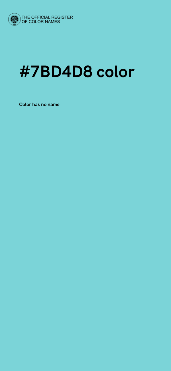 #7BD4D8 color image