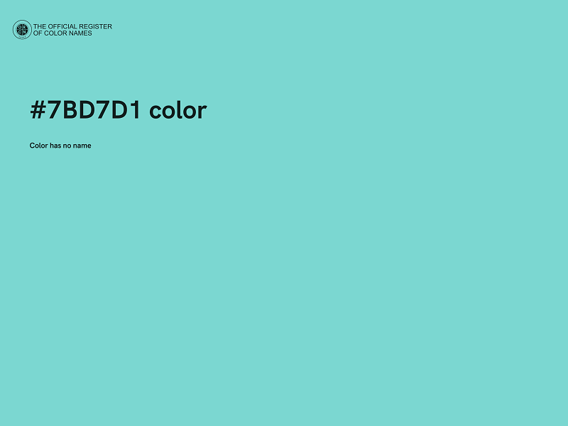 #7BD7D1 color image