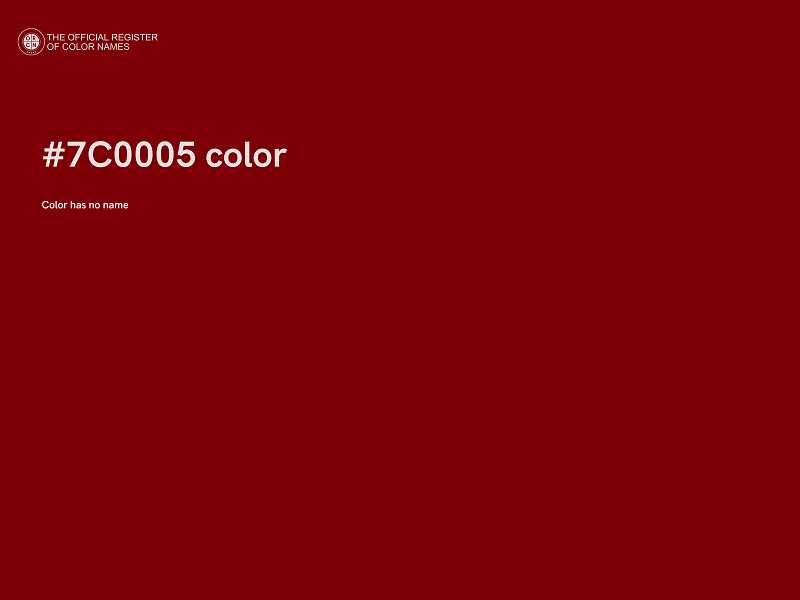 #7C0005 color image