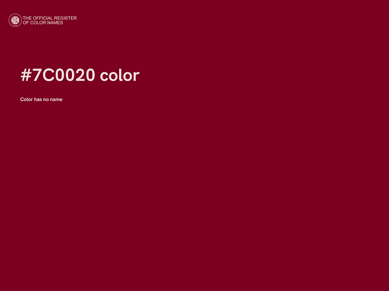 #7C0020 color image