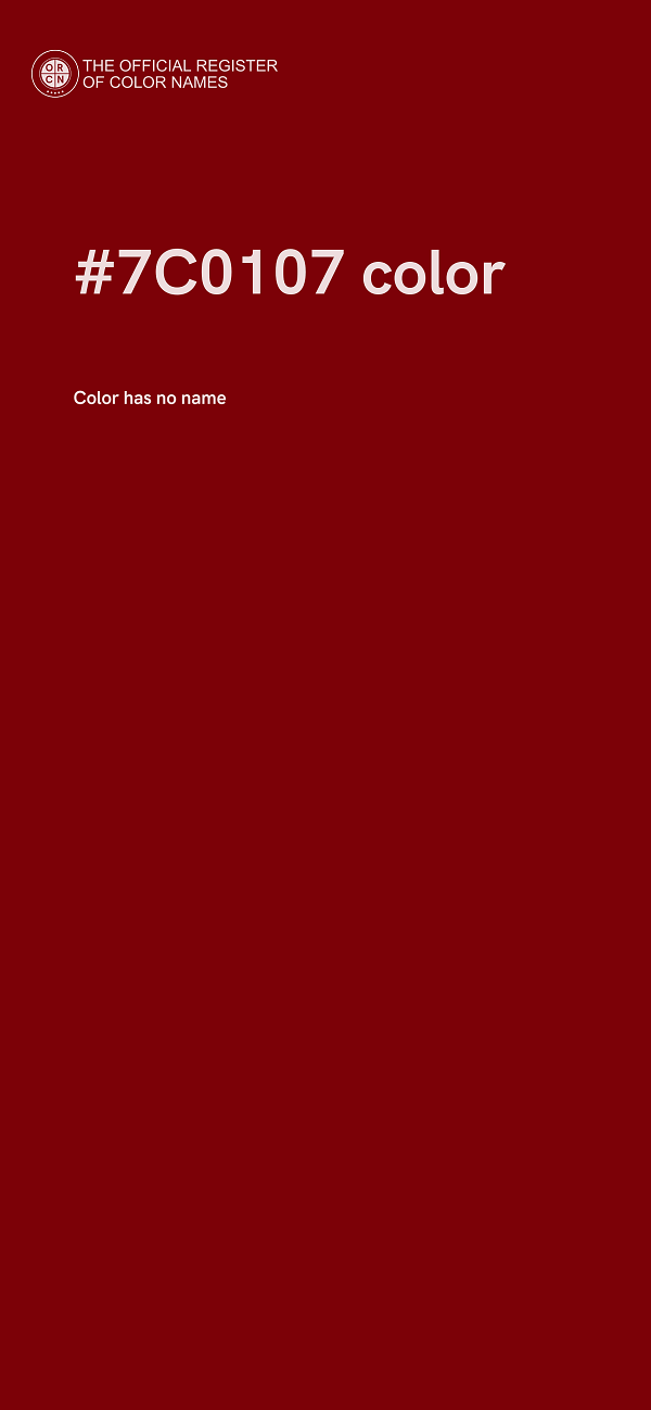 #7C0107 color image