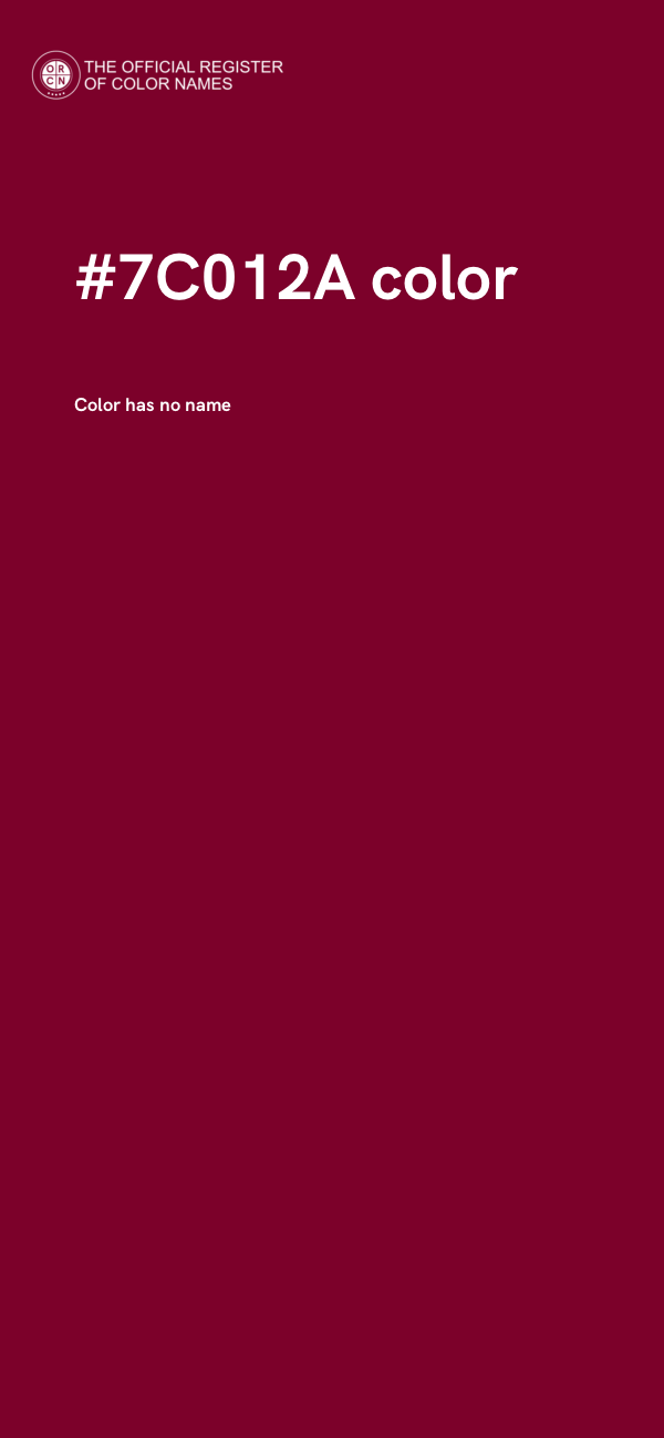 #7C012A color image