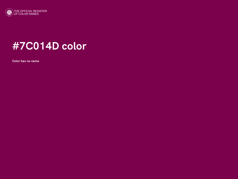 #7C014D color image