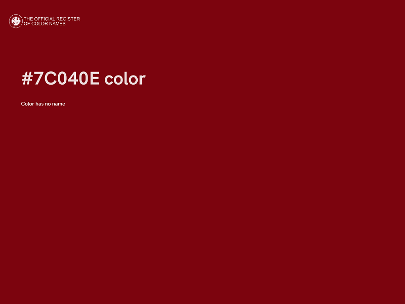 #7C040E color image