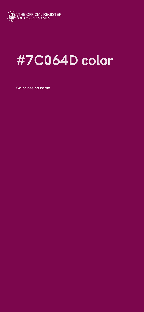 #7C064D color image