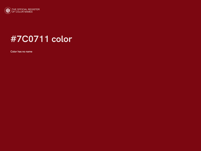 #7C0711 color image
