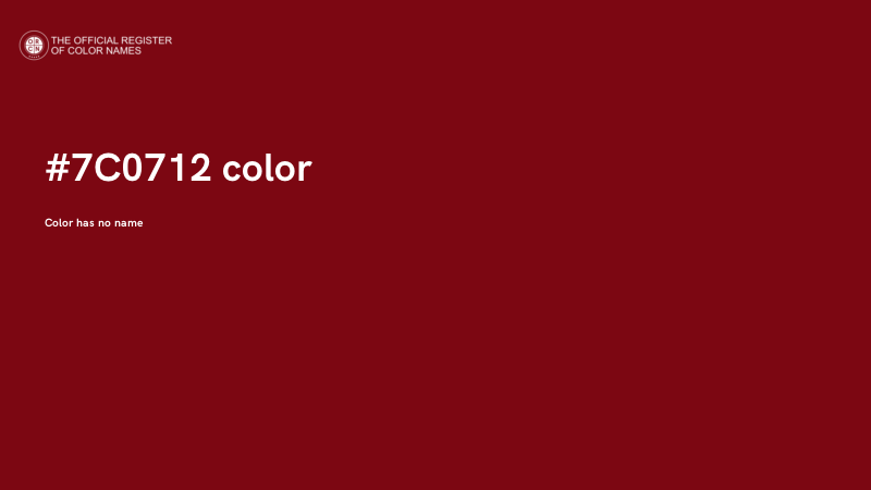 #7C0712 color image