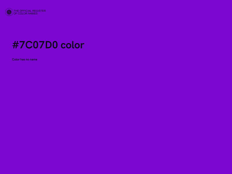 #7C07D0 color image