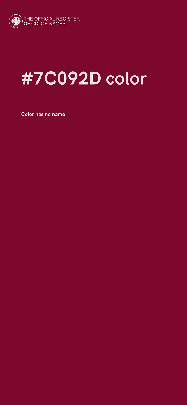 #7C092D color image