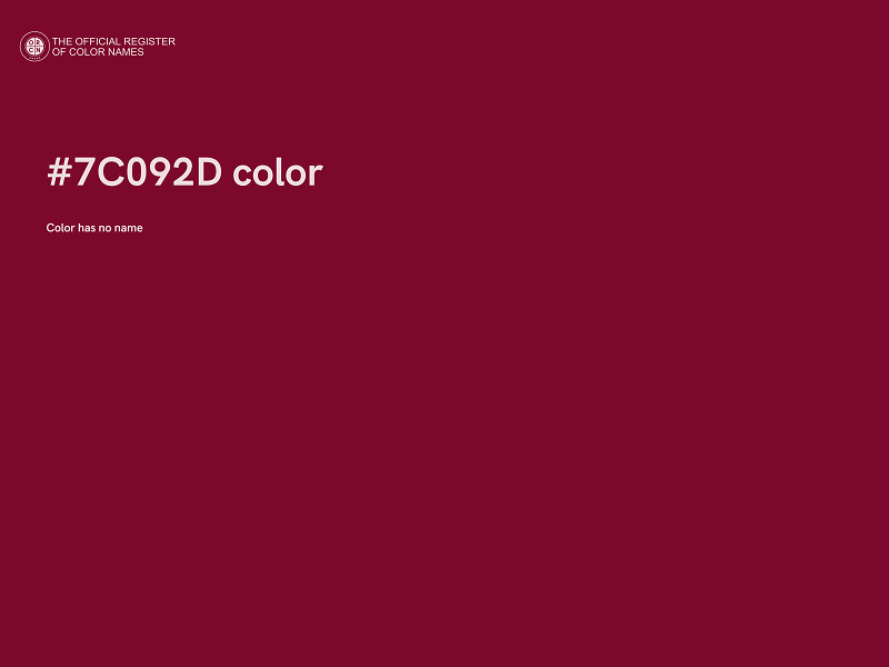#7C092D color image