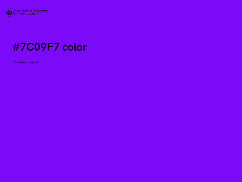 #7C09F7 color image