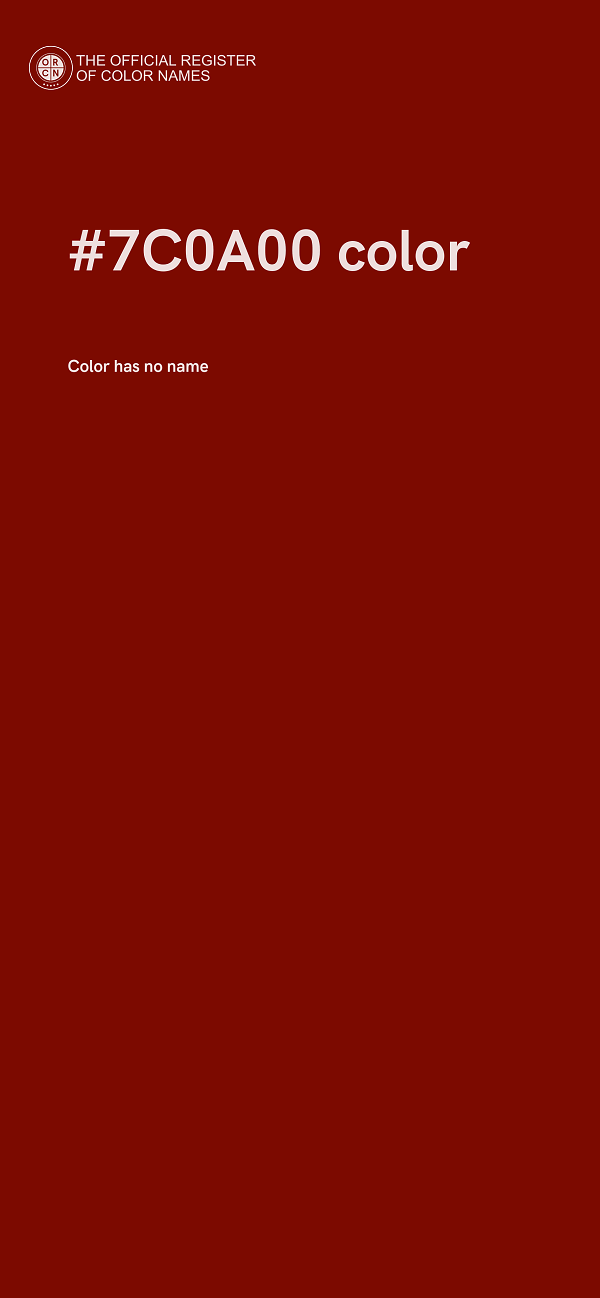 #7C0A00 color image