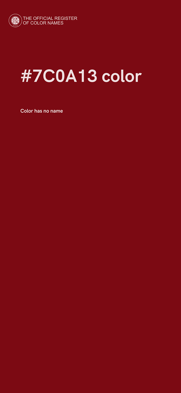 #7C0A13 color image