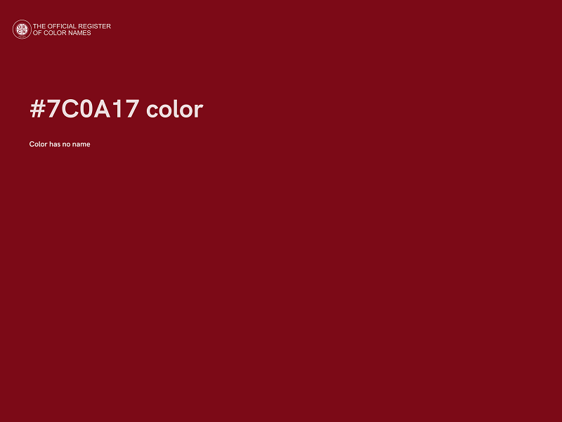 #7C0A17 color image