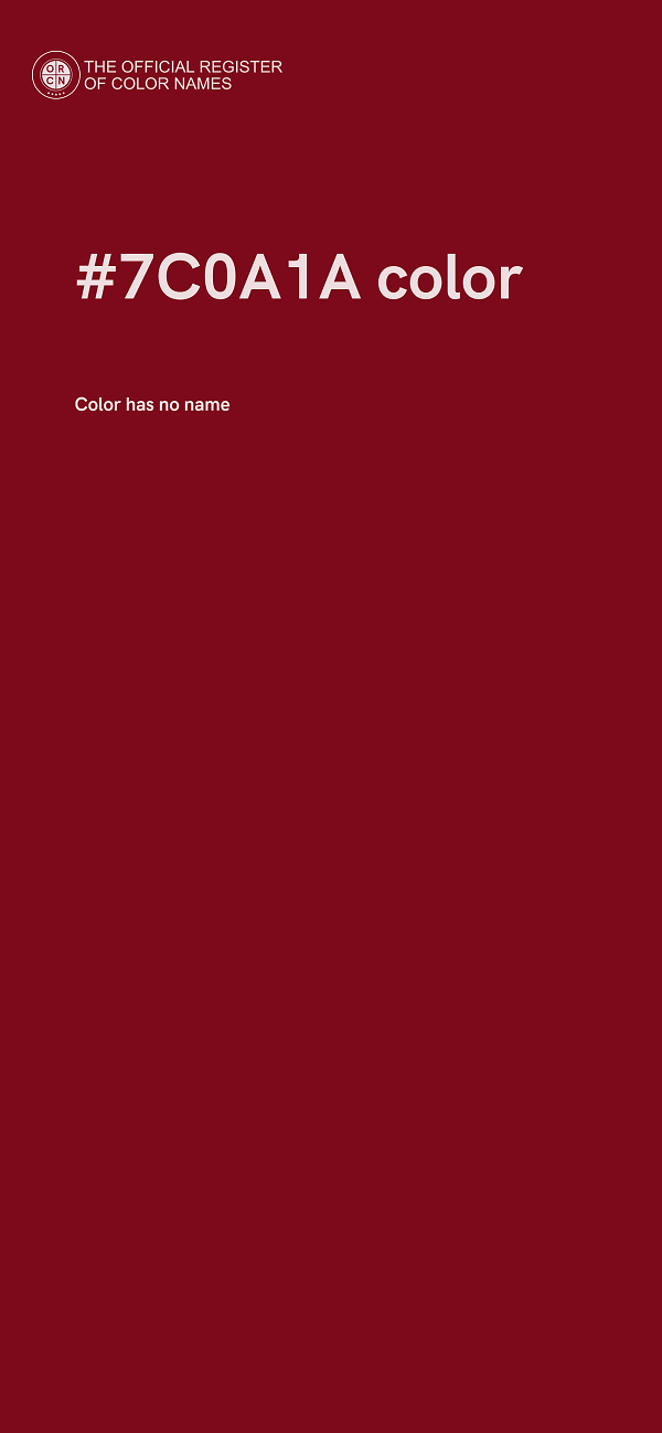 #7C0A1A color image