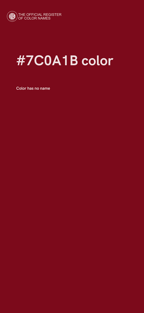 #7C0A1B color image