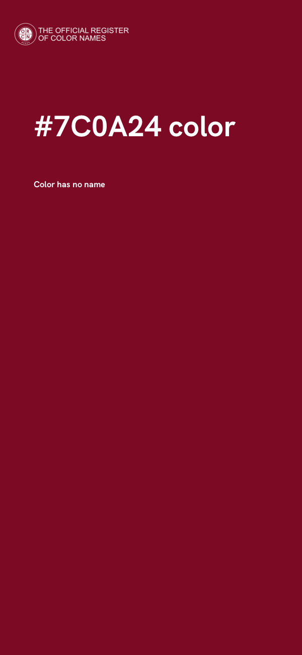 #7C0A24 color image