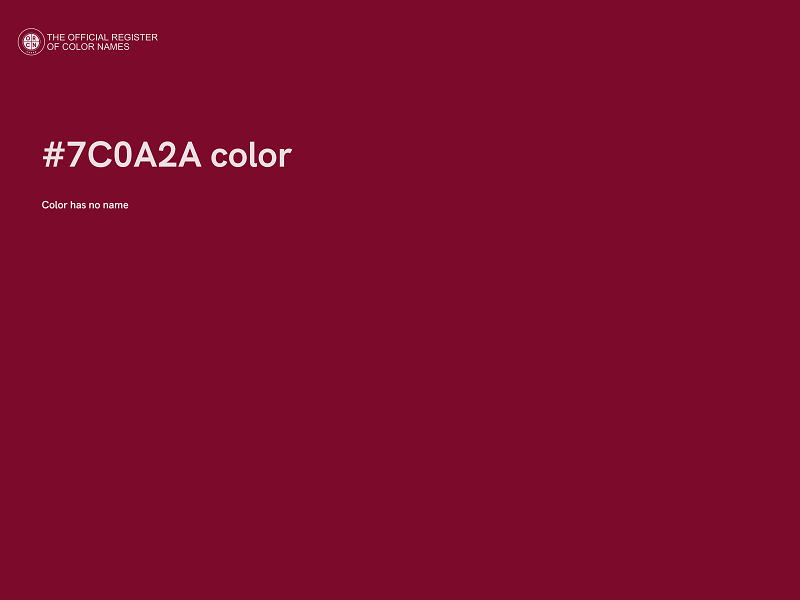 #7C0A2A color image