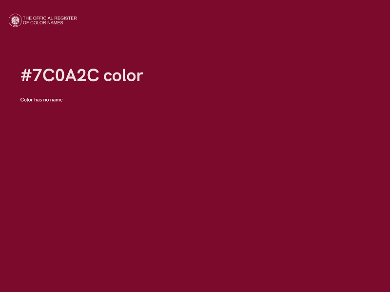 #7C0A2C color image