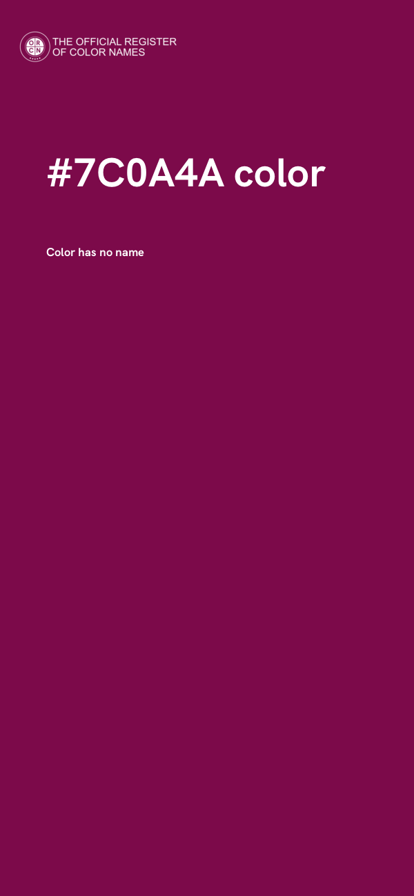 #7C0A4A color image