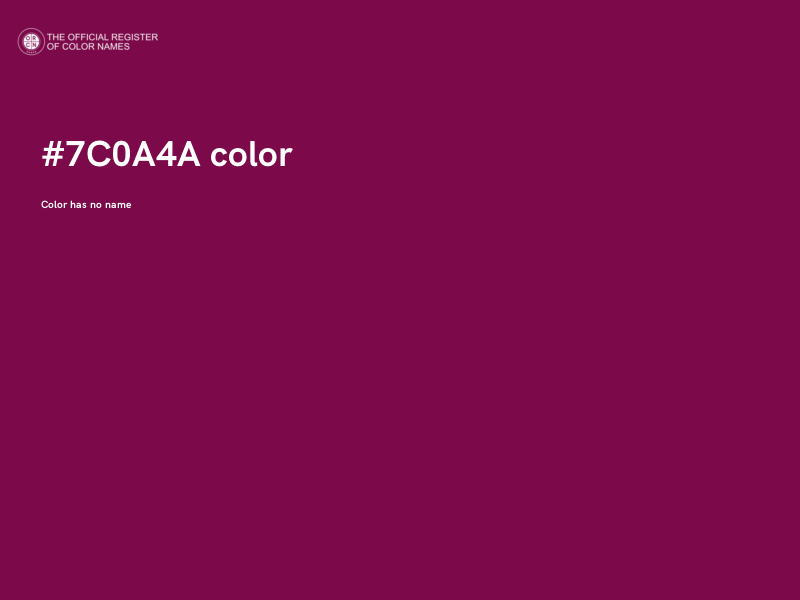 #7C0A4A color image