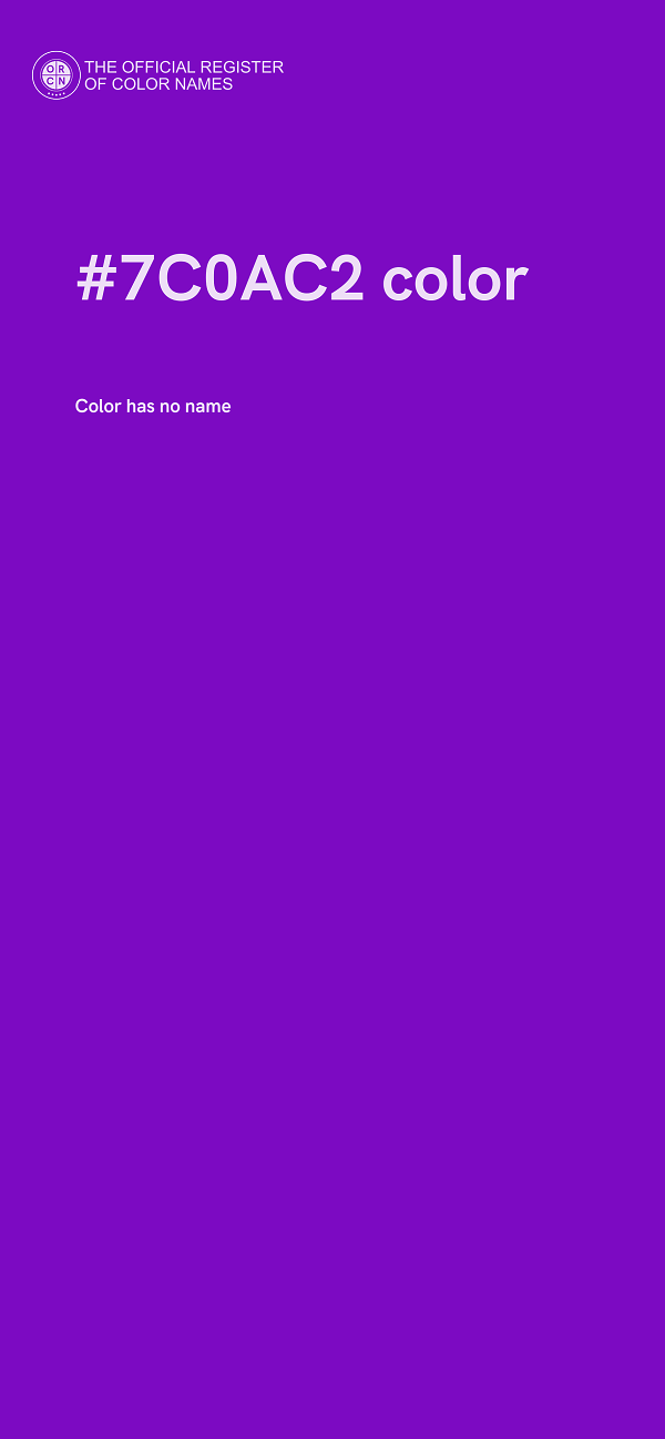 #7C0AC2 color image