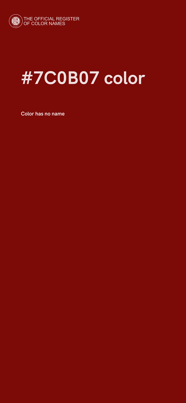 #7C0B07 color image