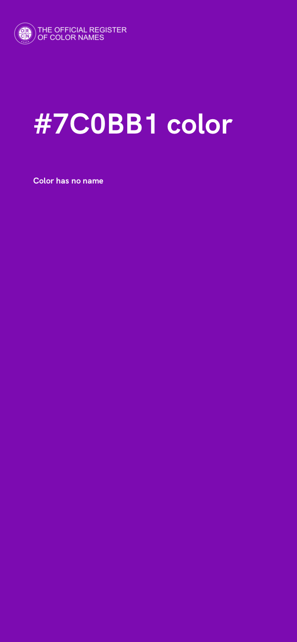#7C0BB1 color image