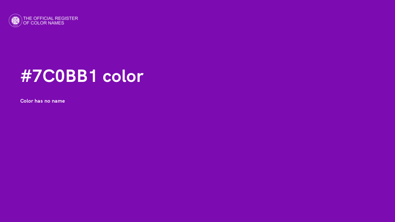 #7C0BB1 color image
