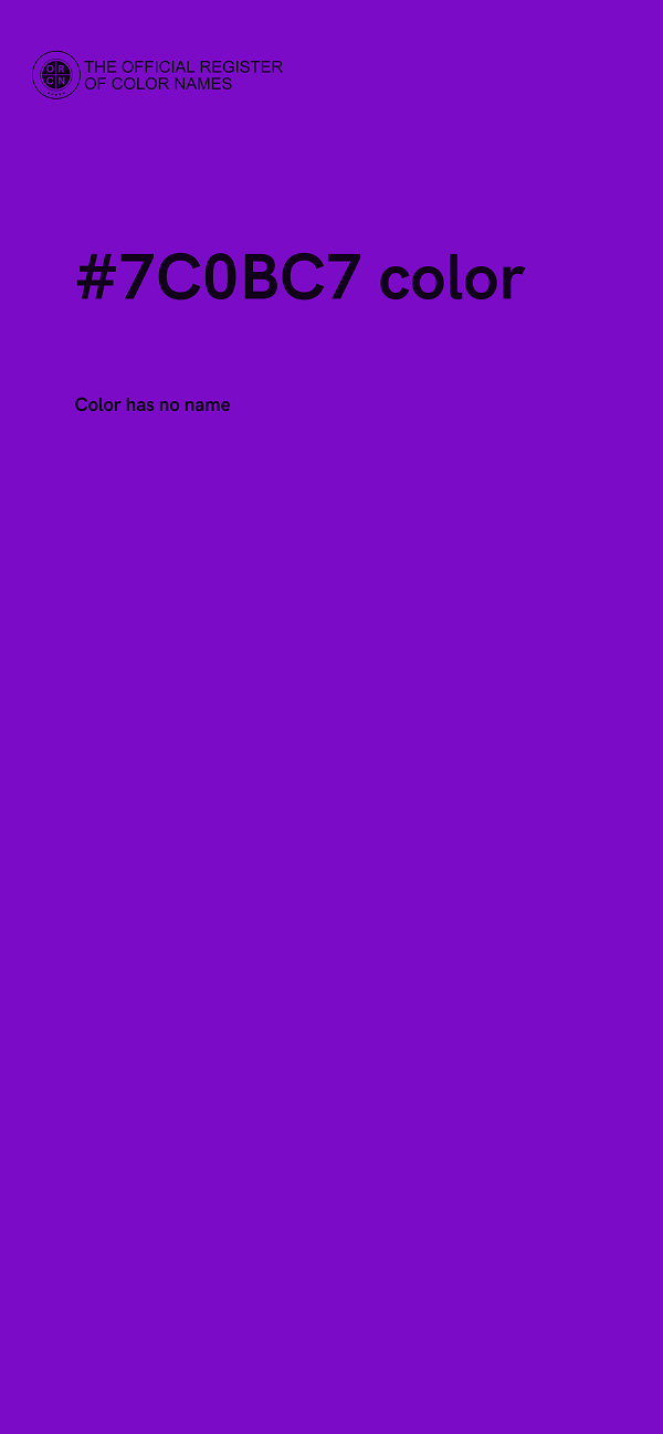 #7C0BC7 color image