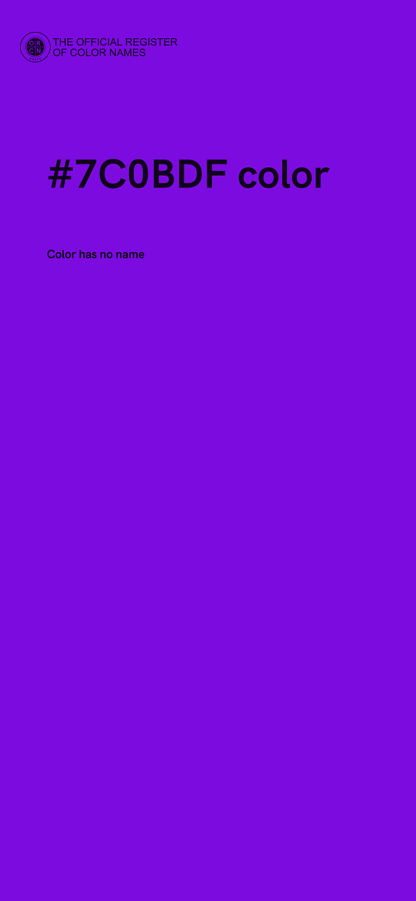 #7C0BDF color image