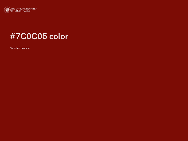 #7C0C05 color image