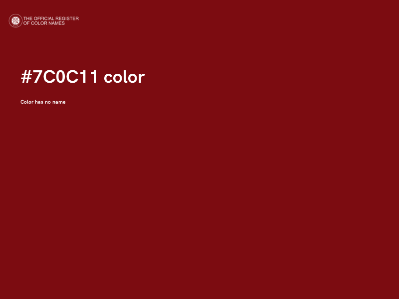 #7C0C11 color image