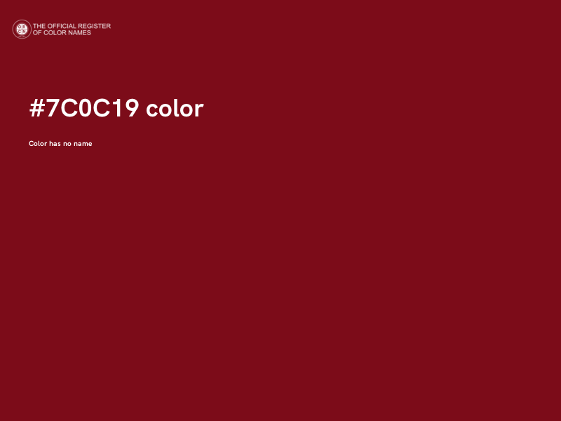 #7C0C19 color image