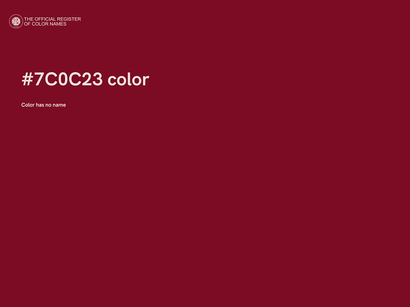 #7C0C23 color image